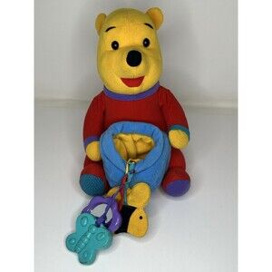 Winnie the Pooh Plush Activity Disney Baby Sensory Stuffed Bear Teether Crinkle